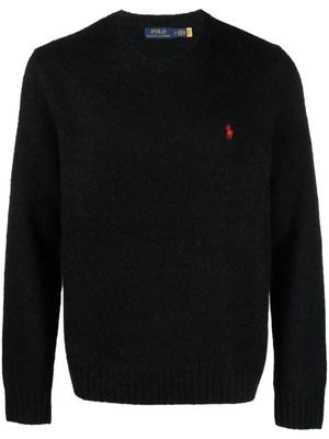 Polo Ralph Lauren pull à motif Polo Pony - Noir