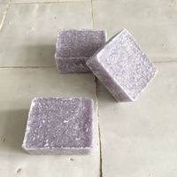 Amberblokje 'Violet' per stuk - 4 cm - thumbnail