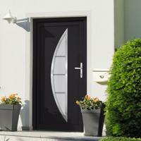 Voordeur 108x208 cm PVC antracietkleurig