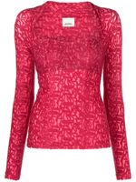 ISABEL MARANT blouse Dwayne à effet usé - Rose