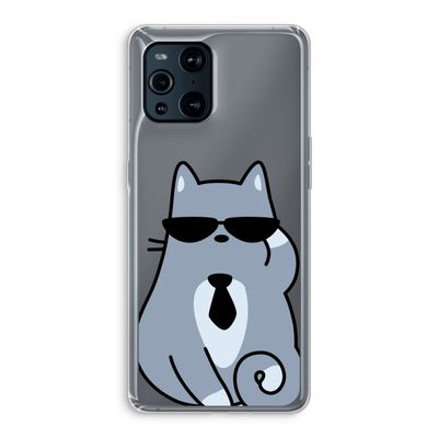 Cool cat: Oppo Find X3 Transparant Hoesje