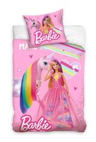Barbie dekbedovertrek Unicorn 140 x 200 cm - 60 x 70 cm (katoen) - thumbnail