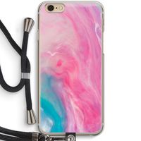 Roze explosie: iPhone 6 / 6S Transparant Hoesje met koord