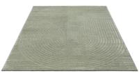 Vloerkleed Elio Japandi - Modern Design met Halve Cirkels in Groen-80 x 300 cm