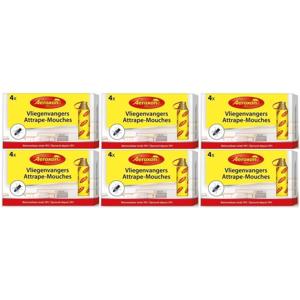 24x Aeroxon vliegenvangers met plakstrip 22 cm - Vliegenstrips