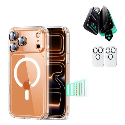 iPhone 17 Pro Max Bundle Classic Hybrid Magnetic Case (Camera Control) and Armorite Privacy Screen Protector - Clear