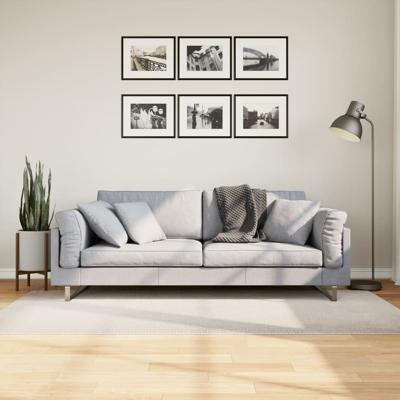 VidaXL Vloerkleed iza laagpolig scandinavisch 100x200 cm crèmekleurig