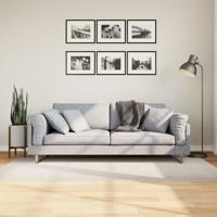 VidaXL Vloerkleed iza laagpolig scandinavisch 100x200 cm crèmekleurig