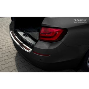 RVS Bumper beschermer passend voor 'Deluxe' BMW 5-Serie F11 Touring 2010-2016 Chroom/Rood-Zwart AV244060