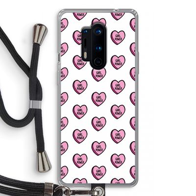 GIRL POWER: OnePlus 8 Pro Transparant Hoesje met koord