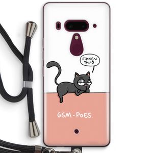 GSM poes: HTC U12+ Transparant Hoesje met koord