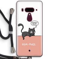 GSM poes: HTC U12+ Transparant Hoesje met koord