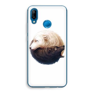 Yin Yang Wolves: Huawei P20 Lite Transparant Hoesje