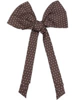 ETRO polka-dot print silk bow tie - Marron