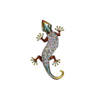 Wanddecoratie Home ESPRIT Multicolour Hagedis 25 x 6,5 x 51 cm