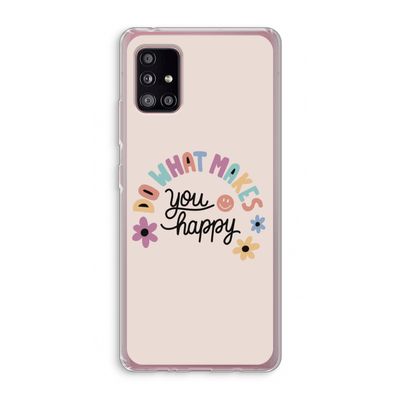 Happy days: Samsung Galaxy A51 5G Transparant Hoesje