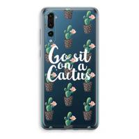 Cactus quote: Huawei P20 Pro Transparant Hoesje - thumbnail