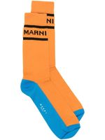 Marni chaussettes à logo intarsia - Orange Marni chaussettes à logo intarsia - Orange