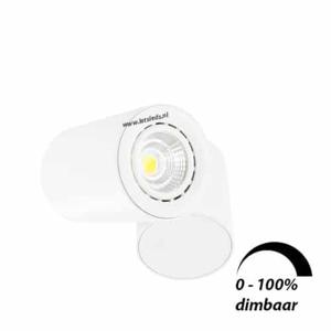 LED opbouwspot Malta 6Watt rond draaibaar WIT dimbaar