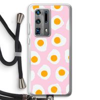 Dancing eggs: Huawei P40 Pro Plus Transparant Hoesje met koord
