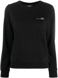 A.P.C. sweat à logo imprimé - Noir