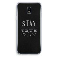 Stay true: Samsung Galaxy J3 (2017) Transparant Hoesje