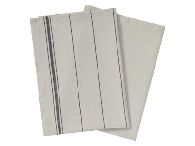 LIVARNO home 2 Keukendoeken 50 x 70 cm (Gestreept/beige/grijs)