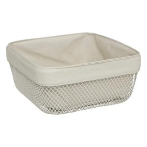 5Five Broodmandje Bistro plus - metaal/stof - beige - 25 x 11 cm