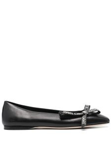 Jimmy Choo ballerines Veda à nœud à logo - Noir