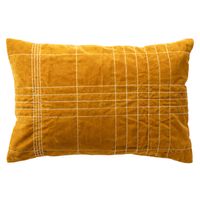 Dutch Decor - SELAH - Sierkussen 40x60 cm - velvet – subtiel ruitpatroon - Chai Tea - geel