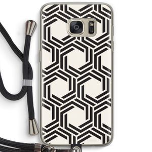 Geometrisch patroon: Samsung Galaxy S7 Transparant Hoesje met koord