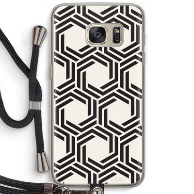 Geometrisch patroon: Samsung Galaxy S7 Transparant Hoesje met koord