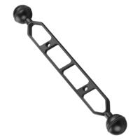 PULUZ 9 0 inch 22 9 cm aluminium dubbele ballen arm voor onderwater toorts/video licht (zwart)