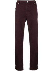 Brunello Cucinelli jean droit à taille mi-haute - Rouge