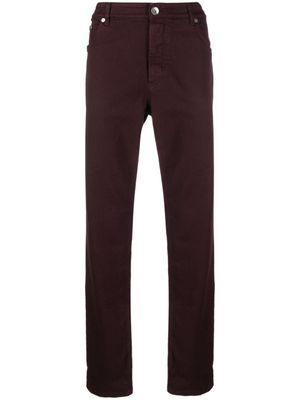 Brunello Cucinelli jean droit à taille mi-haute - Rouge