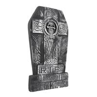 Grafsteen schedel - 50 x 27 cm - polystyreen - RIP - halloween - horror - kerkhof
