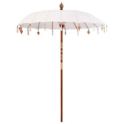 Parasol Crme x 250 cm Katoen en massief hout