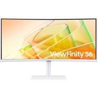 Samsung ViewFinity S6 LS34C650TAUXEN 34 Wide Quad HD 100Hz TB4 90W Curved VA Monitor - Wit - thumbnail