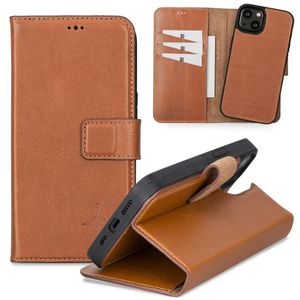 NorthLife - iPhone 13 Mini - Lederen Afneembare 2-in-1 bookcase hoes - Cognac