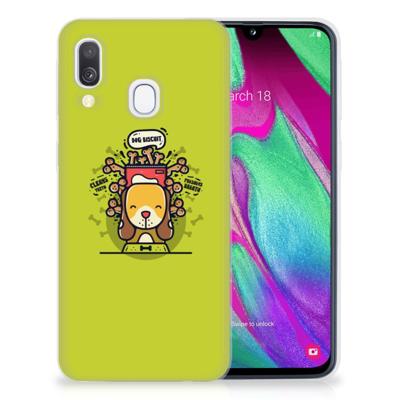 Samsung Galaxy A40 Telefoonhoesje met Naam Doggy Biscuit Samsung Galaxy A40 Telefoonhoesje met Naam Doggy Biscuit