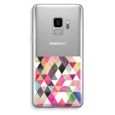Gekleurde driehoekjes: Samsung Galaxy S9 Transparant Hoesje