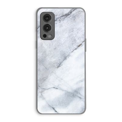 Witte marmer: OnePlus Nord 2 5G Transparant Hoesje