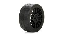 Long Wear Tire, Black Wheel, Mounted (2) (LOS45009) - thumbnail