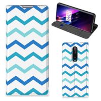 OnePlus 8 | Hoesje met Magneet | Zigzag Blauw