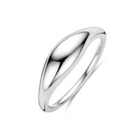 Stijlvolle Gerhodineerde 925 Zilveren Ring - 6 mm Breed