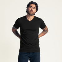 Duke's V Neck Bamboo Black 3 Pack - Slim Fit