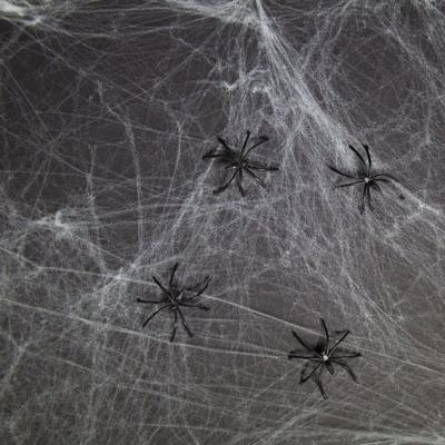 Decoratie horror spinnenwebben - 500 gram - 19 x 25 cm - halloween