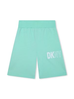 Dkny Kids short en coton à logo imprimé - Vert