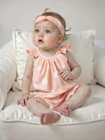Set tanktop met print + short + haarband voor meisjes lichtroze
