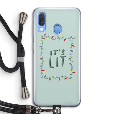 It's Lit: Samsung Galaxy A40 Transparant Hoesje met koord